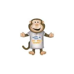   Get Well Soon Monkey Balloon (B6)   Mylar Balloon Foil Toys & Games