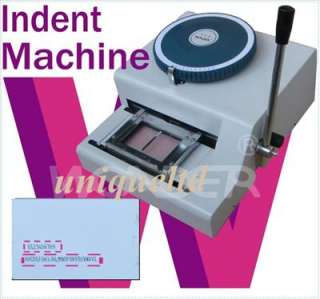 Manual 36 code Indent Machine magnetic ID PVC Cards  