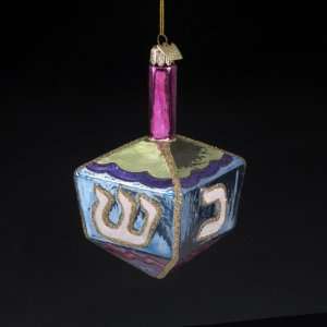  Pack of 8 Noble Gems Blown Glass Hanukkah Chanukah Dreidel 