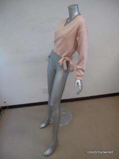 TSE Cashmere Blush Pink Long Sleeve Wrap Sweater S  