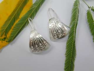 DESIGN Thai Karen Hill Tribe 95% pure silver Earrings  