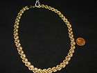 14kt (585) tri colour gold necklace measuring 17” in length  