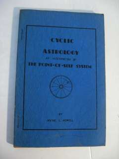 1941 IRENE HOWELL CYCLIC ASTROLOGY POINT OF SELF CHARTS  