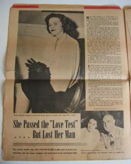 Vintage 1947 SUNDAY MIRROR MAGAZINE Clark Gable NY  