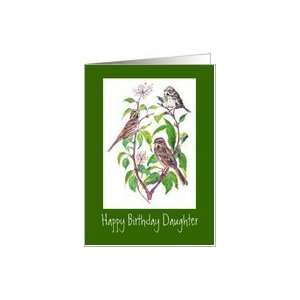  Happy Birthday Daughter Song Sparrow Card Toys & Games