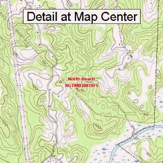  USGS Topographic Quadrangle Map   North Beach, Maryland 