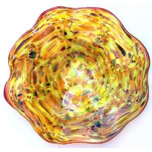 murano art glass swirl plate