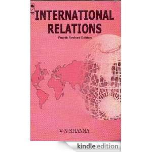 INTERNATIONAL RELATIONS V N Khanna  Kindle Store