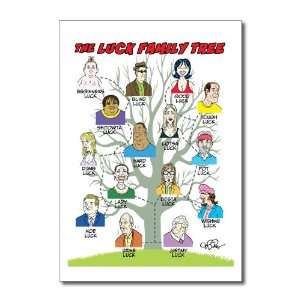  Luck Tree Funny Happy Birthday Greeting Card Office 