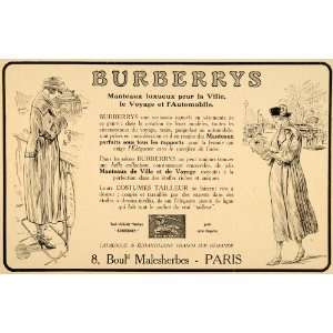  1920 Ad French Burberrys Coats Suits Travel Women Paris 