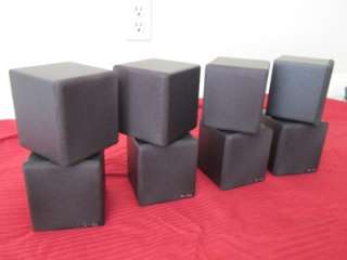   Cube Speakers.Home Theater Rear Black Surround Sound Stereo Audio