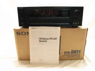 SONY STR D911 STEREO SURROUND THEATER RECEIVER TUNER  