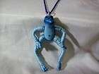 SPOTTED BLUE TREE FROG Pendant Ornament OOAK mini Handmade polymer 