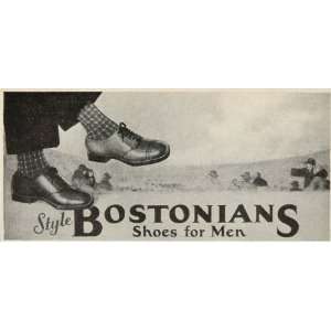  1926 Vintage Print Billboard Ad Bostonians Mens Shoes 