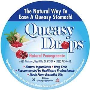  Queasy Drops,Natural Pomegranate 21 Ct From Three Lollies 
