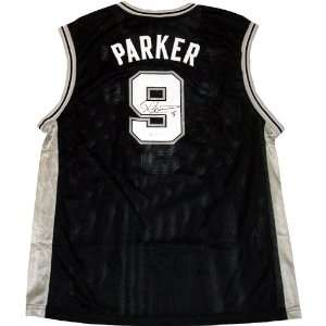  Tony Parker Autographed Black San Antonio Spurs Replica 
