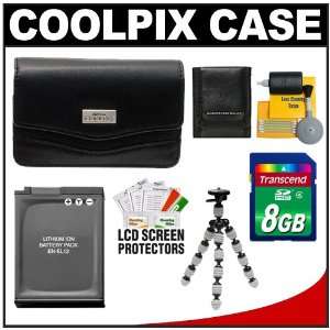  Nikon Coolpix 11632 Leather Digital Camera Case with 8GB 