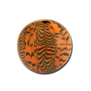  14mm Tiger Print Round Handmade Clay Beads Arts, Crafts 