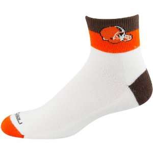  Reebok Cleveland Browns Tri Color Quarter Socks: Sports 