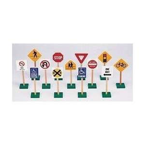  Guidecraft 7 TRAFFIC SIGNS (13/SET) Games: Toys & Games