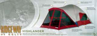 Kelty Ridgeway 8 Person Camping Cabin Camp Dome Tent  