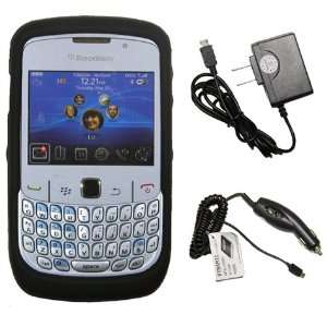 COMBO** Blackberry Curve 8500, 8510, 8520, 8530 Black Silicone Skin 