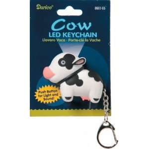 Darice Novelty Led Keychain 1/Pkg Cow; 6 Items/Order  