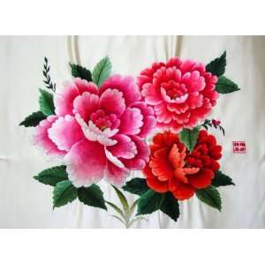    Chinese Hunan Silk Embroidery Picture Flower 