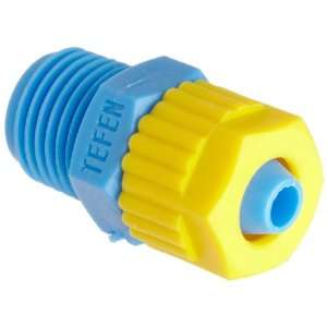   Tube Fitting, Adapter, Yellow/Blue, 1/2 Tube OD x 1/2 BSPT Male