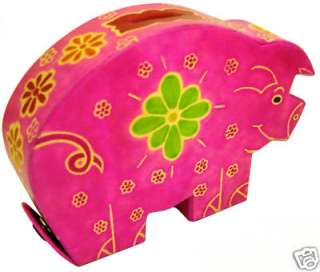 Fair Trade India Piggy Bank Leather Pig Crossroads Toys WorldofGood 