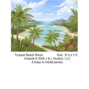  Brewster Destinations by the Shore tropical Beach Mural 14472021