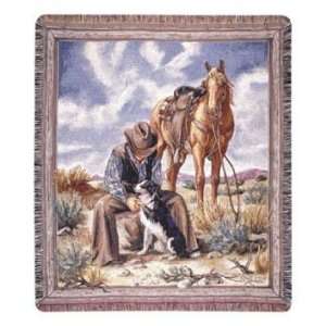  TAPESTRY THROW SIMPLY HOME Cowboy Good Company