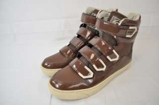 COOGI   AYERS HI TOP BROWN PERFORATED LEATHER MENS SNEAKER CMF203 SIZE 