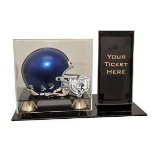  Chicago Bears Mini Helmet and Ticket Display Case: Sports 