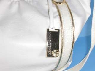 Marc Fisher Lady Luxe Gathered Shoulder Handbag White  