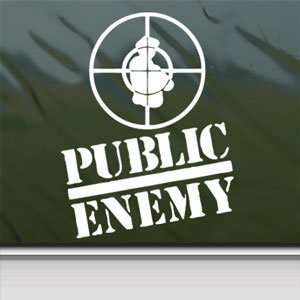  Public Enemy White Sticker Rap Band Car Vinyl Window 