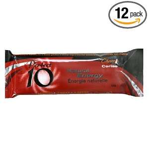 Perfect 10 Natural Energy Bar, Cherry Flavor, 50 Gram Bar (Pack of 12 