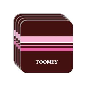 Personal Name Gift   TOOMEY Set of 4 Mini Mousepad Coasters (pink 