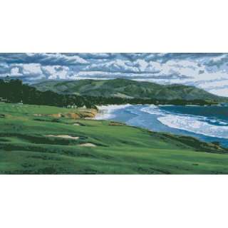  9th At Pebble Framed Lithograph by Tony Harris