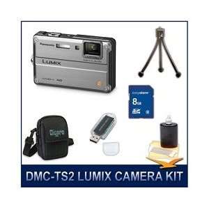 Panasonic LUMIX DMC TS2S TS2 Silver Digital Camera, with 8 