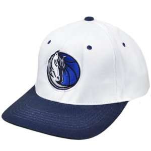 NBA Dallas Mavericks Flat Bill Snapback Licensed Adidas Hat Cap White 