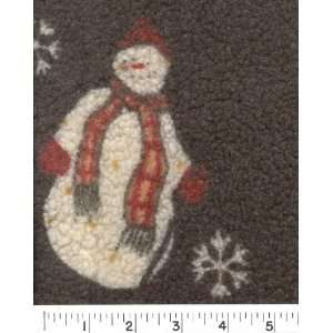  58 Wide BERBER FLEECE   SNOWMAN Fabric By The Yard: Arts 