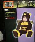 BEE HALLOWEEN COSTUME TODDLER 6 12 MONTHS JUMPER