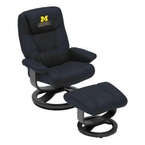  Michigan Wolverines Leather Swivel Chair: Furniture 