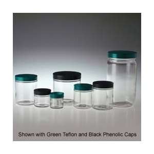 Clear Glass Jars, 32oz, Black Tin Foil Lined Cap, case/12  