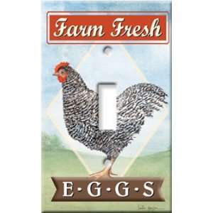   Switch Plate Cover Art Farm Fresh Eggs Farm Animal S: Home Improvement