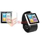 Leather Wrist Band Watch Strap+LCD for iPod Nano 6th 6G