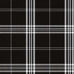  Ticking Plaids White on Black Wallpaper in Black and White 