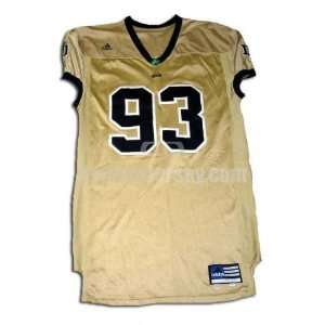 Gold No. 93 Game Used Notre Dame Adidas Football Jersey (SIZE 52 
