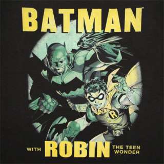 Batman And Robin Teen Wonder Black Graphic T Shirt  